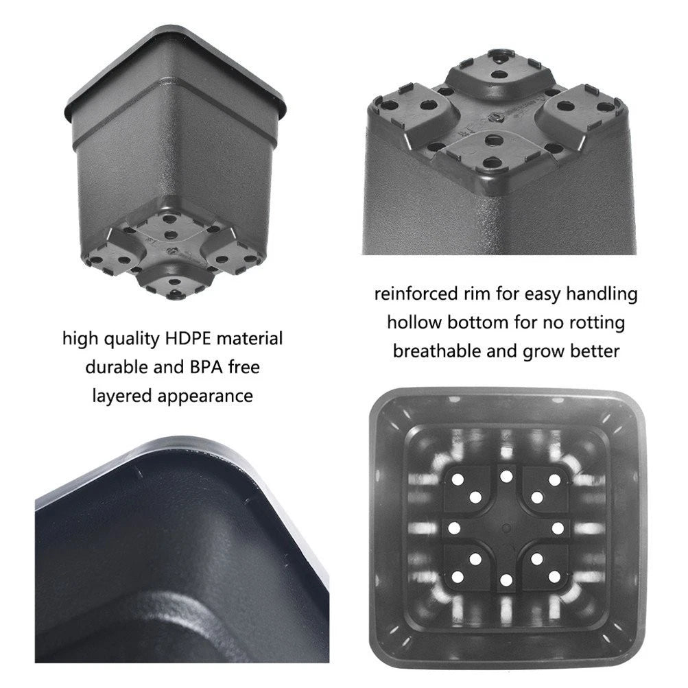Set of 10 Reusable 10 Gallon Nursery Pots for Planting
