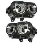 Set of 2 Black Halogen Headlights for Dodge Challenger (2015â2018)