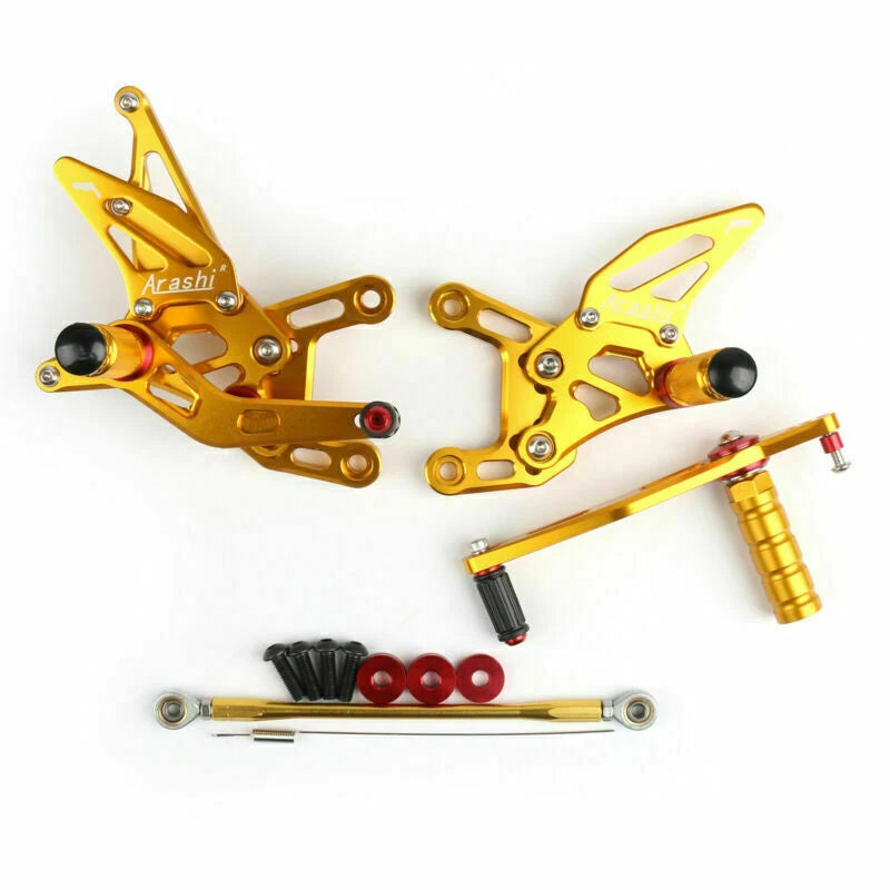 Rearsets Footpegs Pedals for Yamaha YZF-R1 1000 (2009–2014) Gold T9