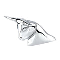 Hood Ornament Chrome Long Horn Flat Base for Peterbilt and Kenworth (—)