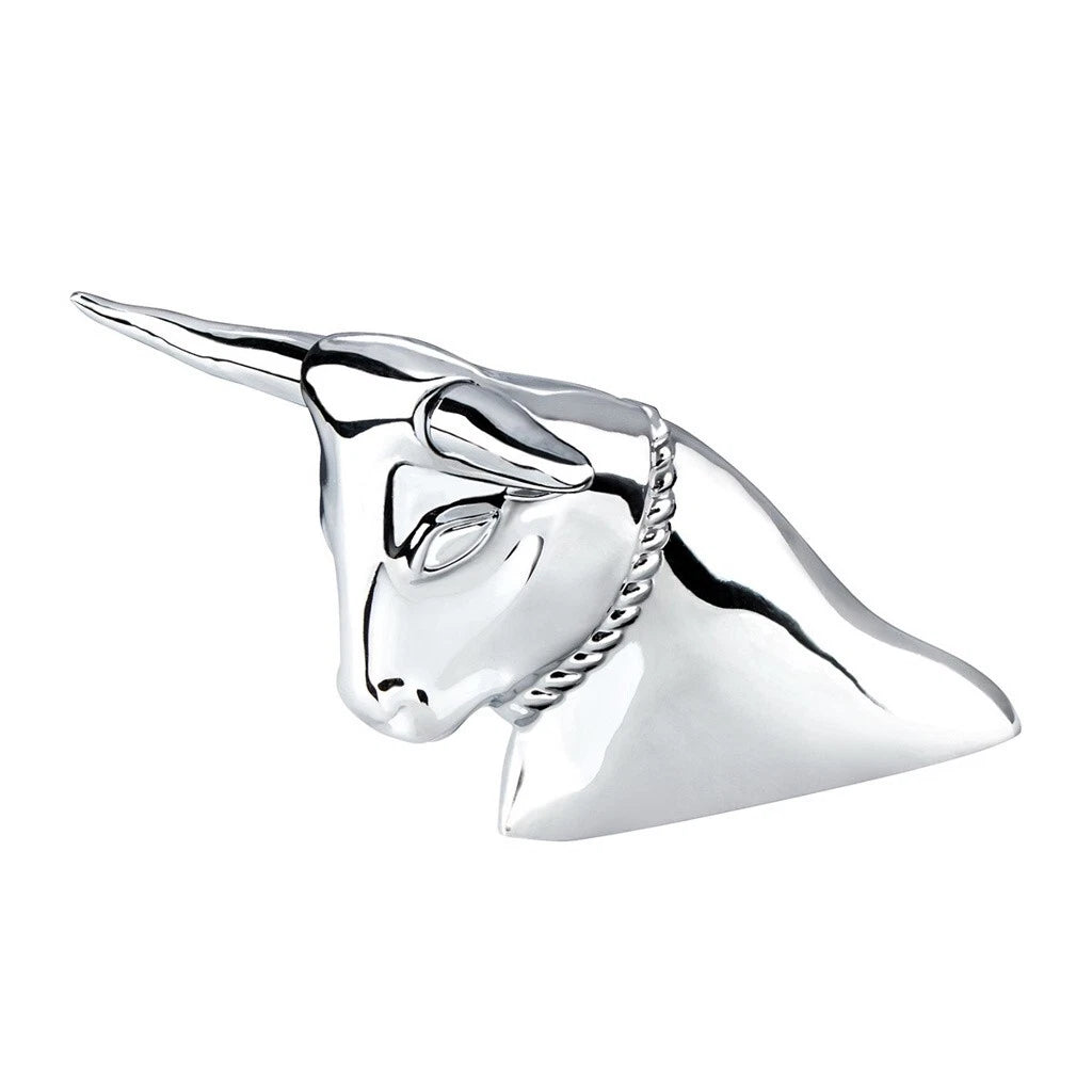 Hood Ornament Chrome Long Horn Flat Base for Peterbilt and Kenworth (—)