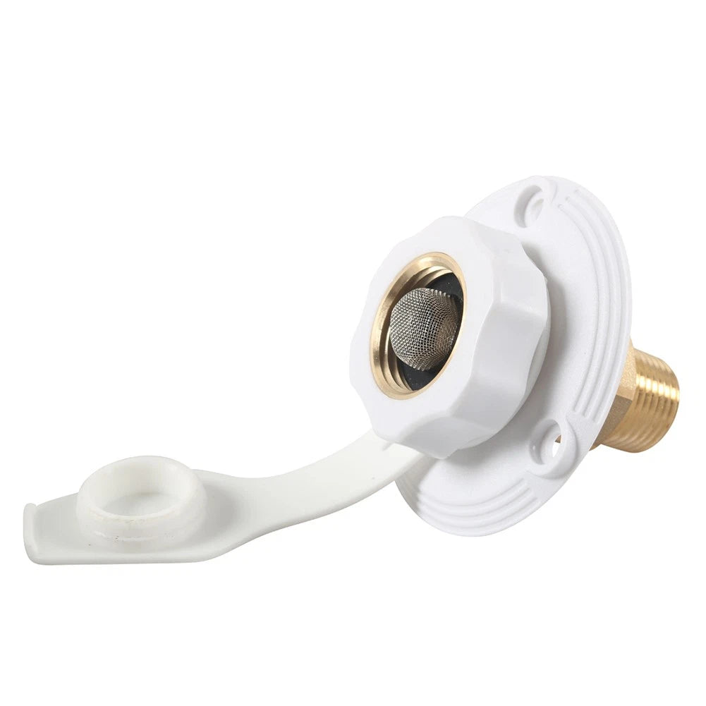 RV City Water Fill Inlet Connection Check Valve for RV Marine Caravans (N/A)