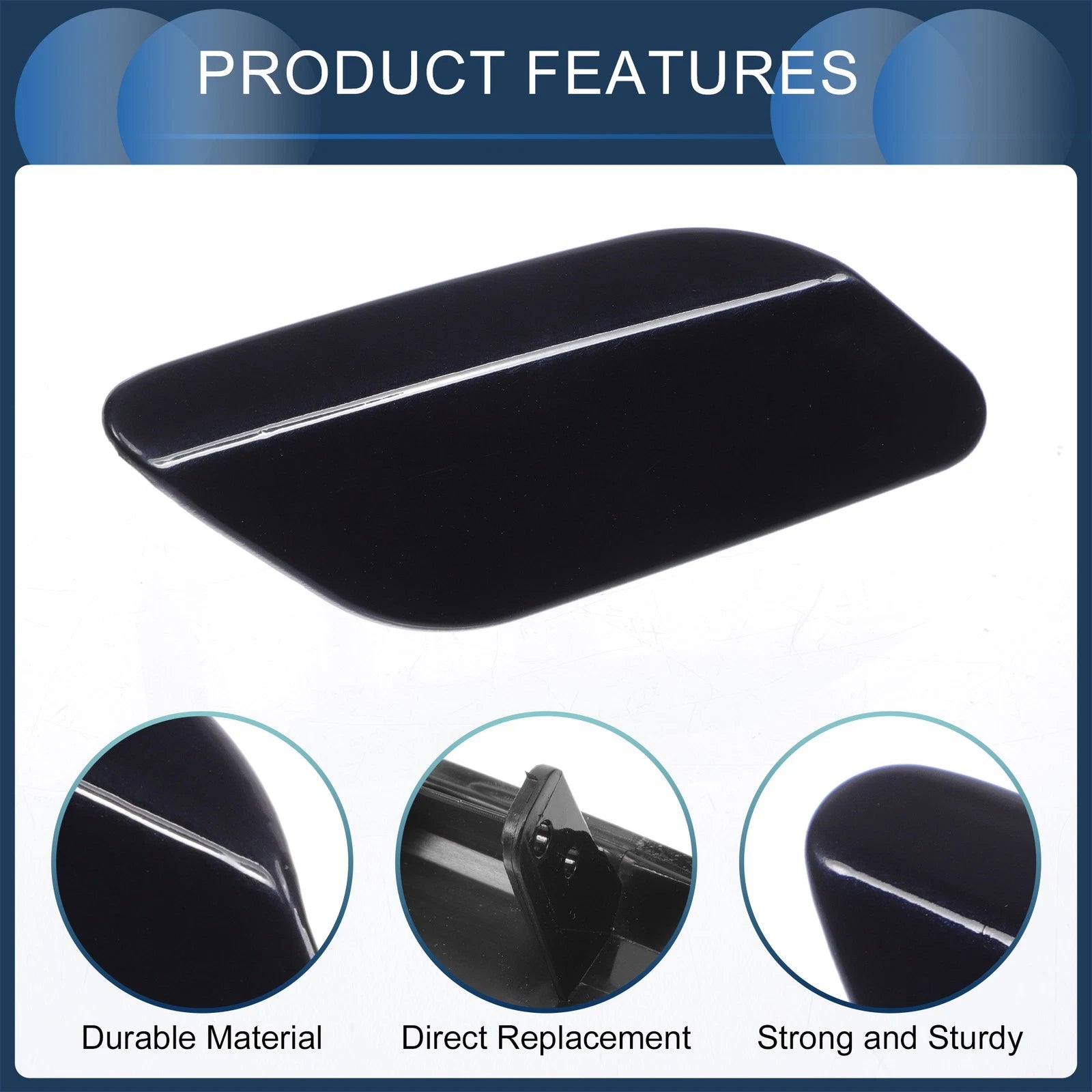 Front Right Washer Nozzle Cover Cap for Volkswagen Jetta A6 (2011–2014) Blue