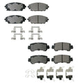 Set of 4 Akebono ProACT Ceramic Brake Pads for Mazda CX-3 (2016–2017)