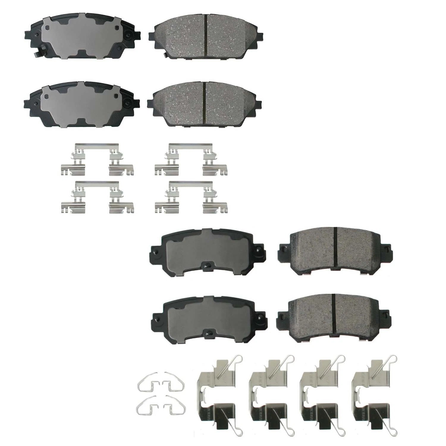 Set of 4 Akebono ProACT Ceramic Brake Pads for Mazda CX-3 (2016–2017)