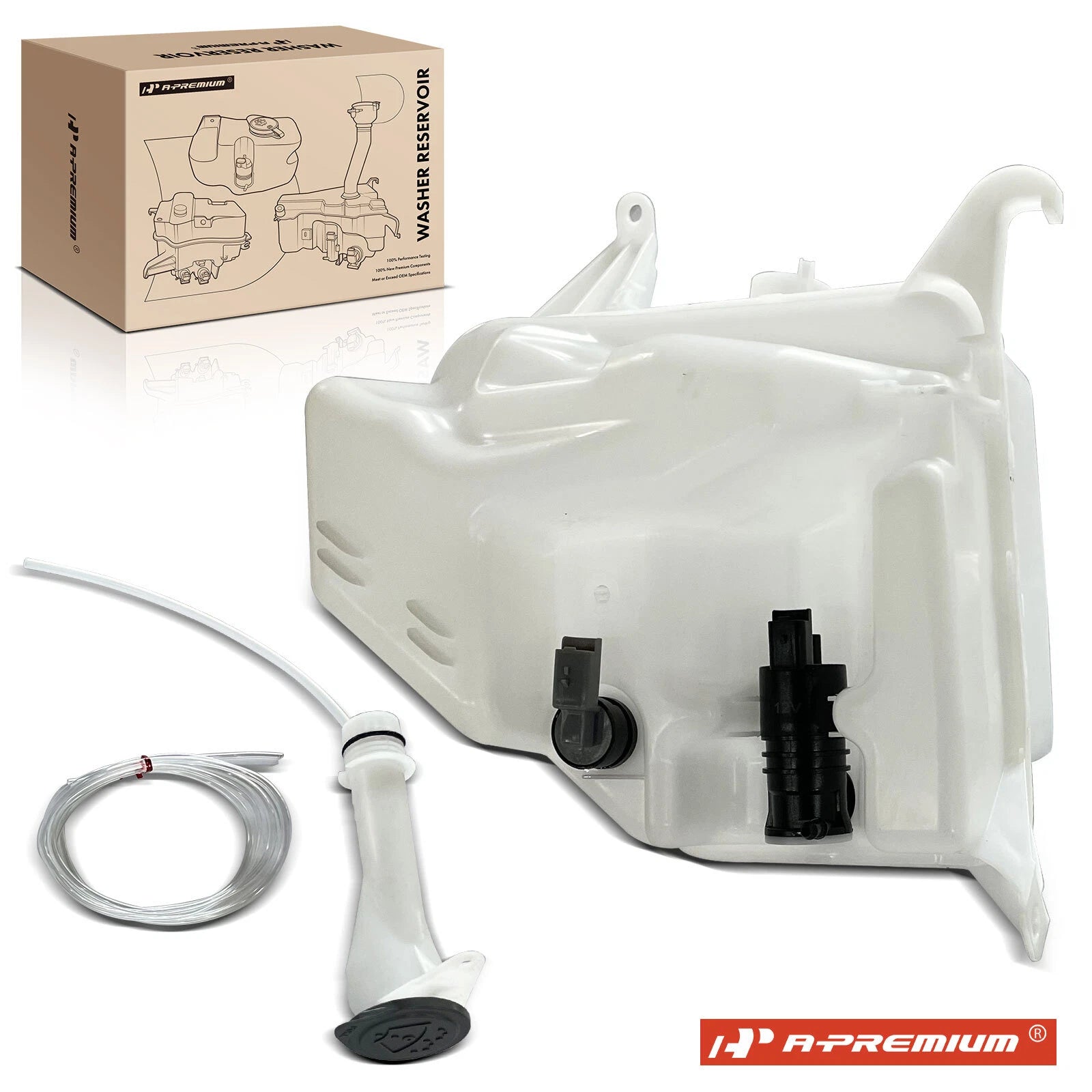 Windshield Washer Reservoir with Pump & Cap for Nissan Sentra (2020)