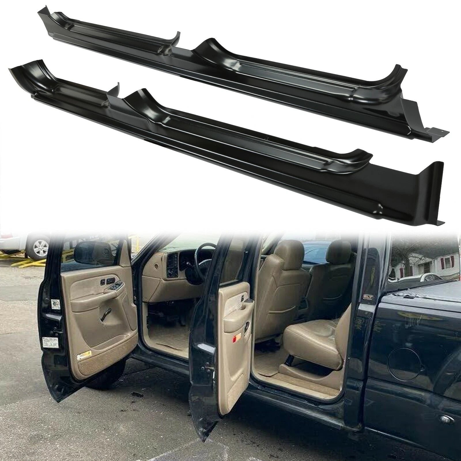 Outer Rocker Panels for Chevy Silverado GMC 1500/2500/3500 Crew Cab (1999–2007)
