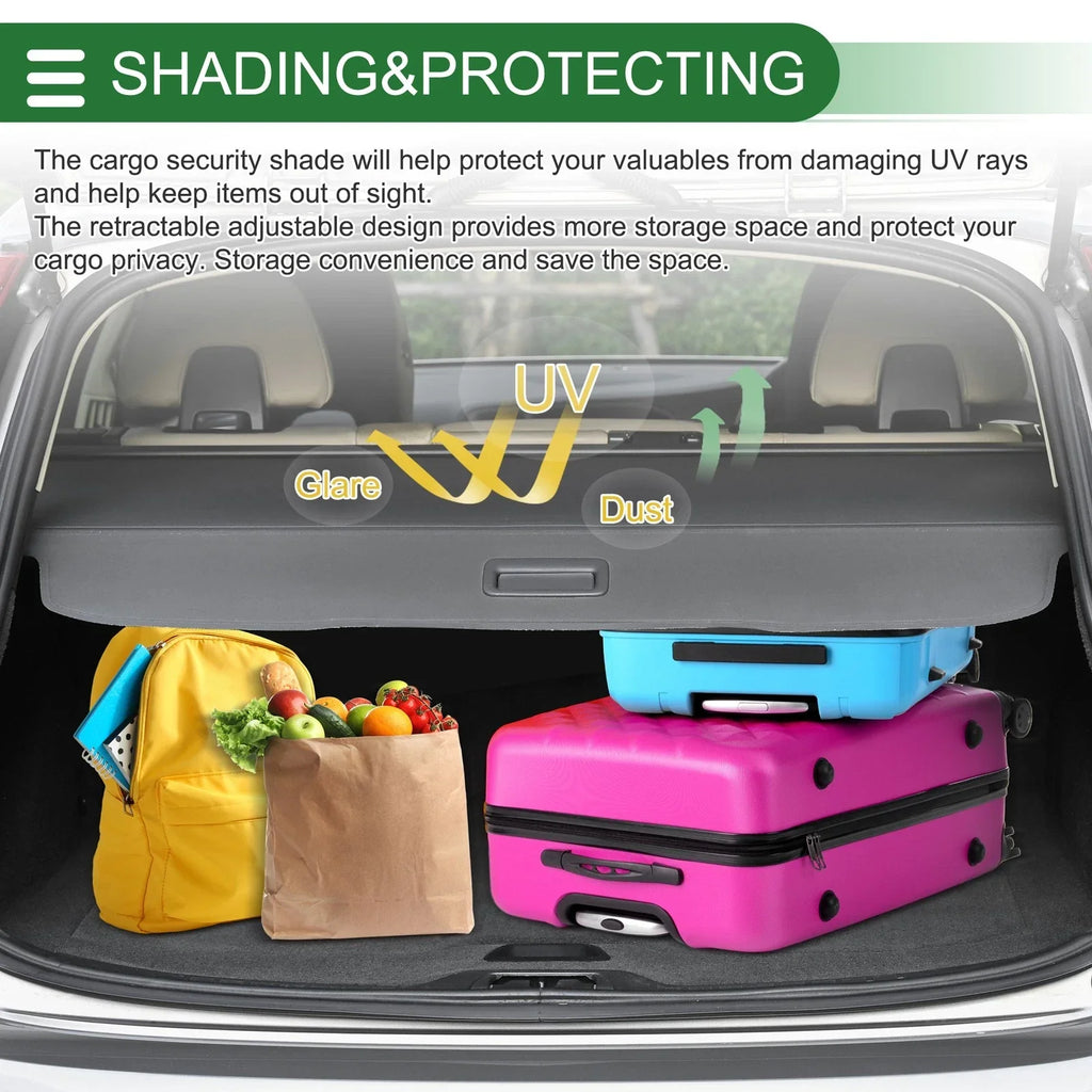 Retractable Cargo Cover for Lexus NX200t (2015-2017) Gloss Black