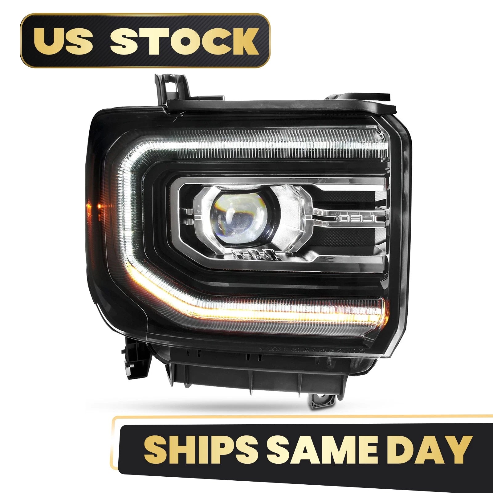 Full LED Headlight for GMC Sierra 1500 (2016–2019 Limited) Right Passenger