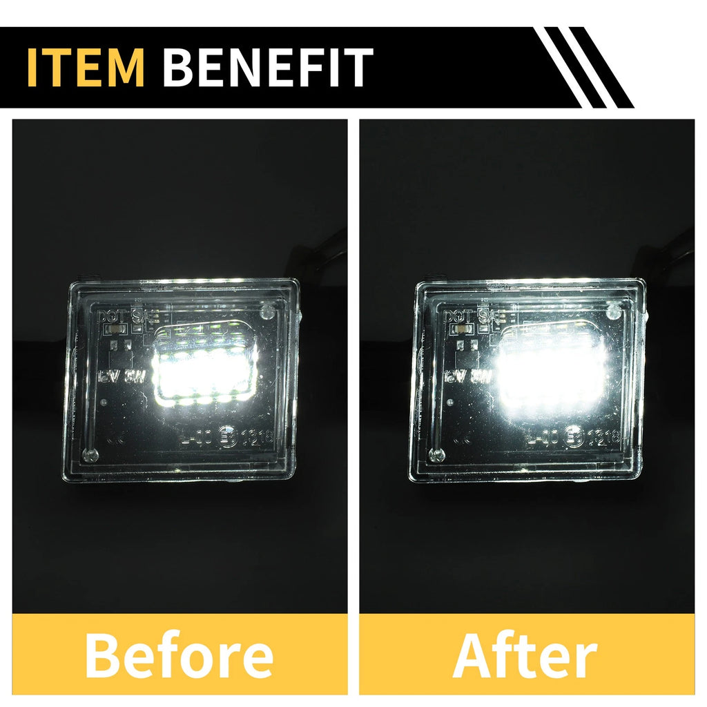 2X License Plate Light Tag Lamp White for Chevrolet Silverado 
