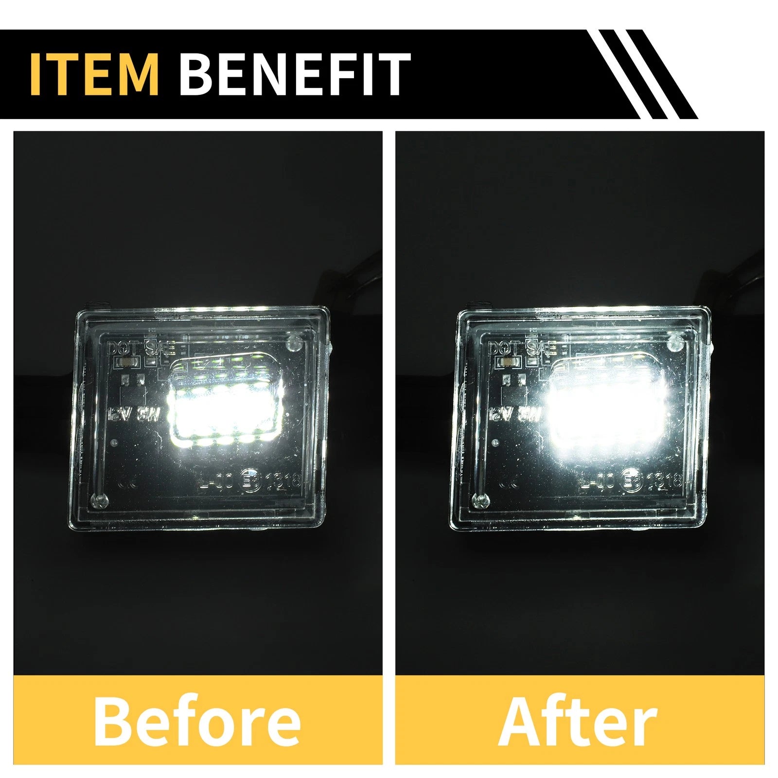 2X License Plate Light Tag Lamp White for Chevrolet Silverado 