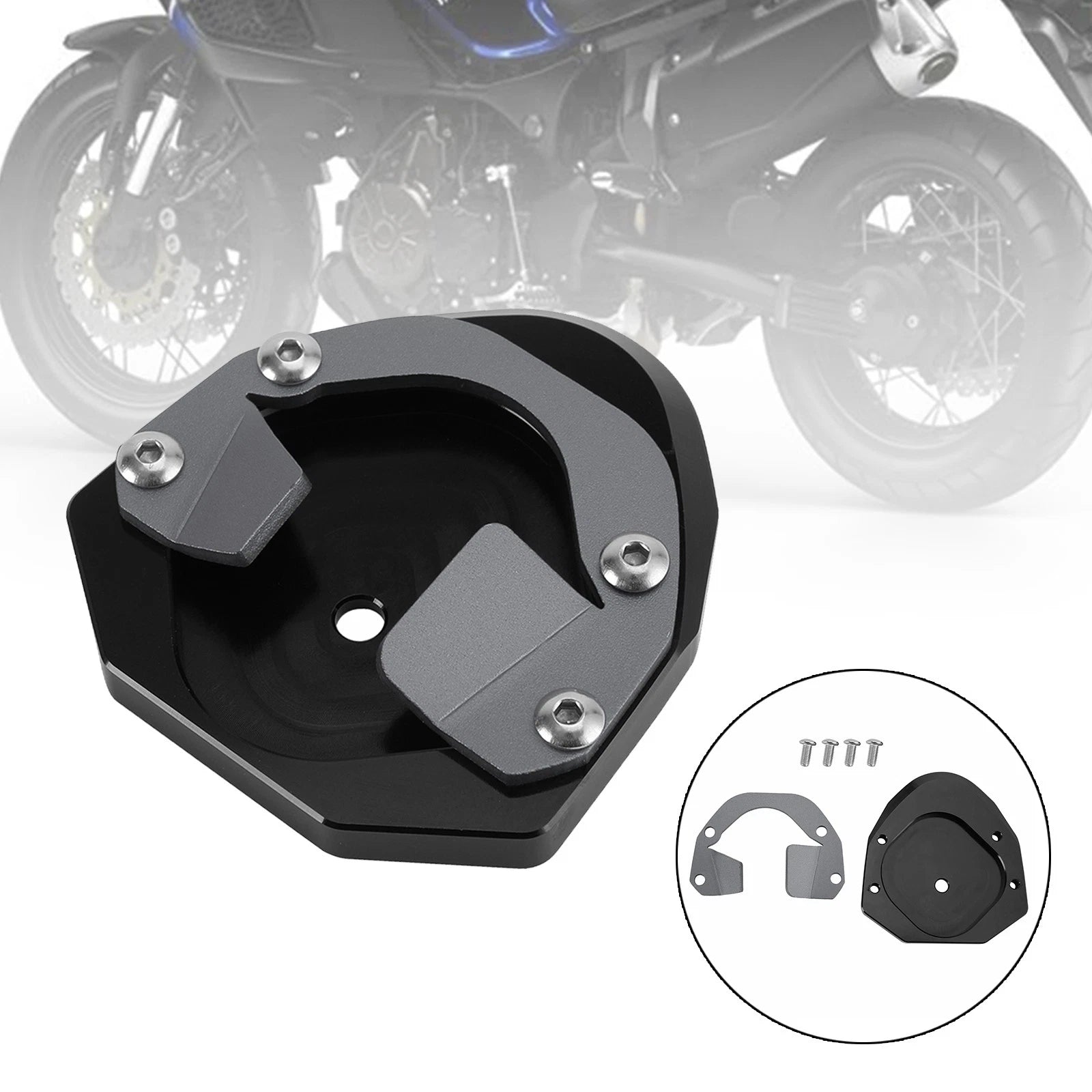 Kickstand Enlarger Plate Pad for Yamaha XT1200Z XT1200ZE (2014–2021)