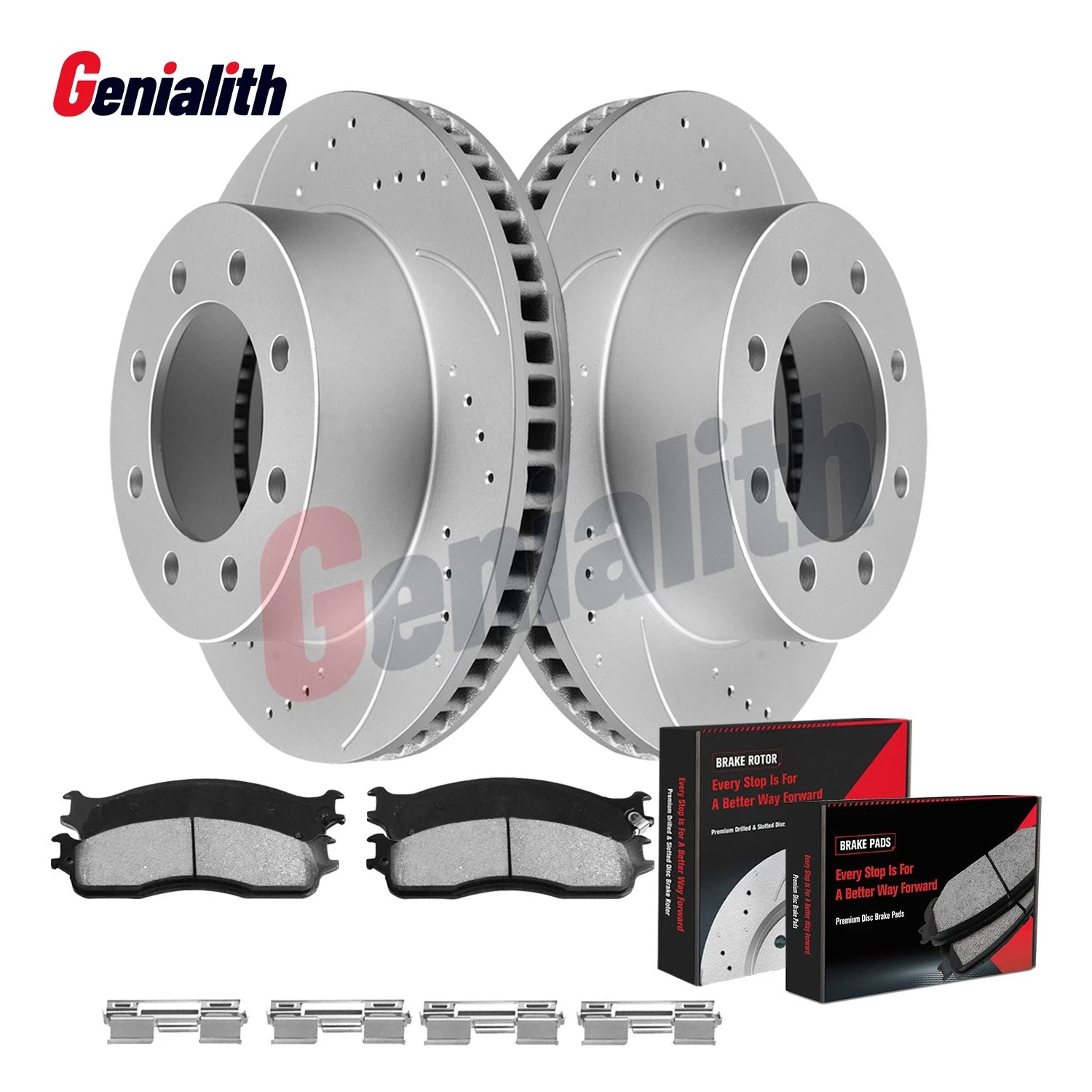 Front Drilled Brake Rotors & Pads for Dodge Ram 1500 2500 3500 (2006–2008)