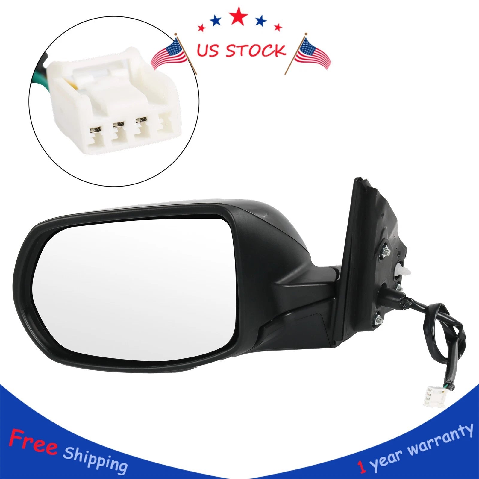 Driver Side Mirror for Honda CR-V (2017–2022) Black