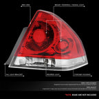 Right Side Tail Light for Chevrolet Impala Limited (2006–2016) OE Chrome Red Lens