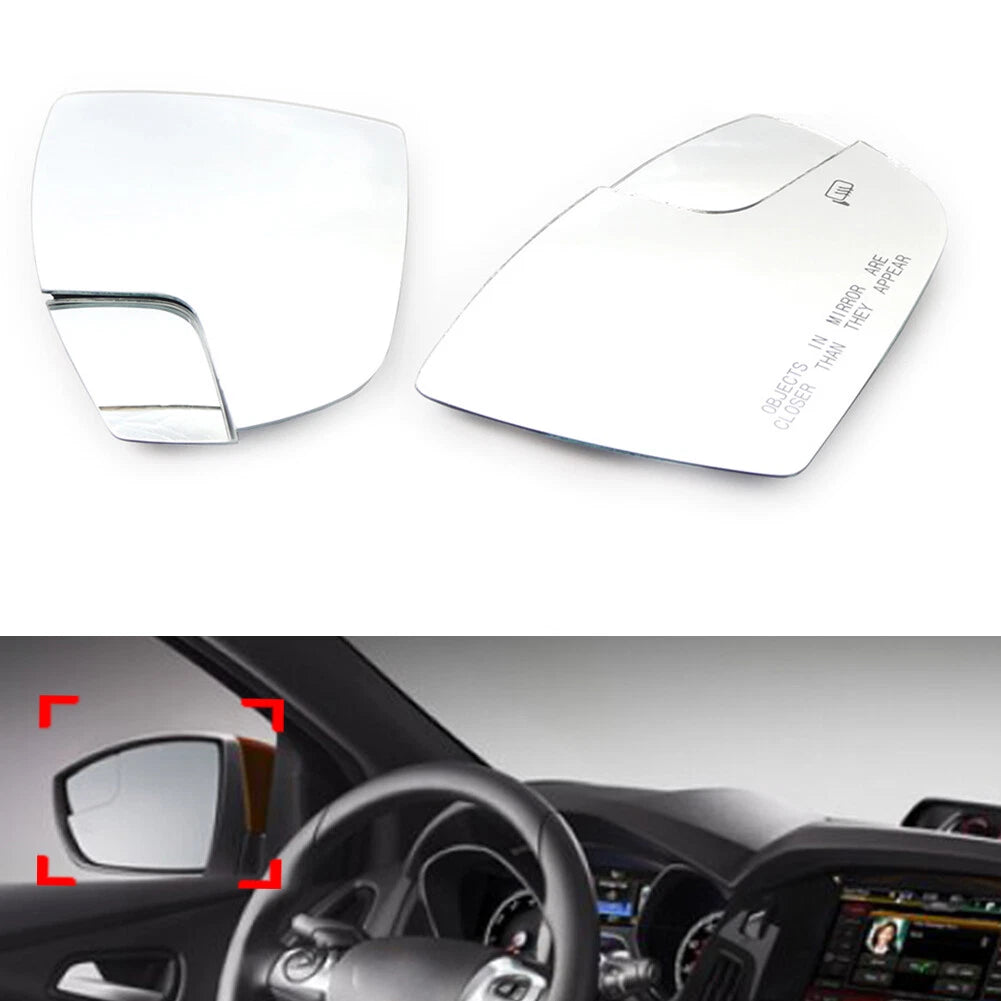2X Heated Blind Spot Lane Change Assist Rearview Mirror for Ford Focus (2012–2018)