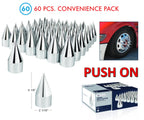 Chrome Spike Lug Nut Covers 33mm Push On for Ford F-150 (2004–2024)