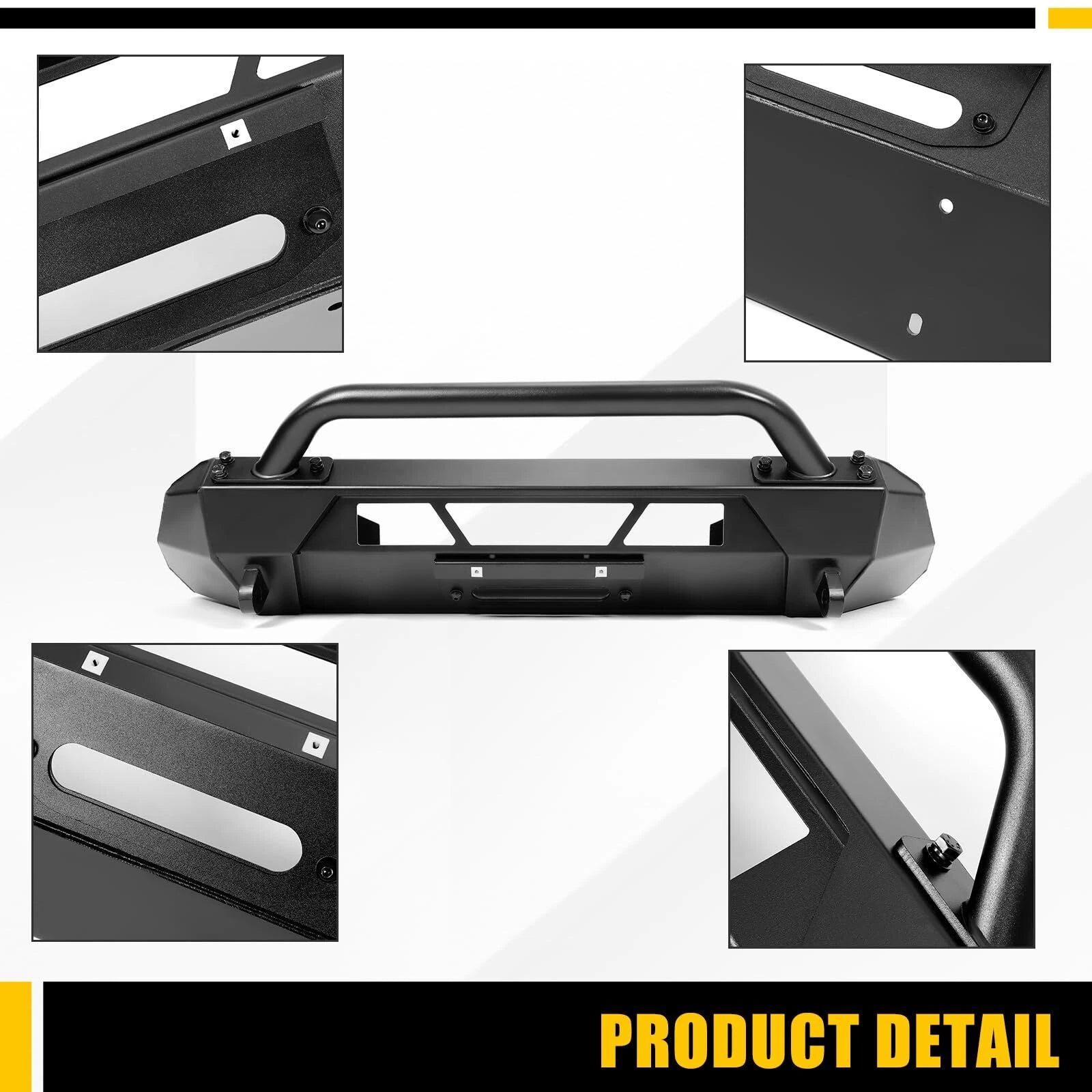 Front Hidden Winch Bumper Guard Bull Bar for Toyota Tacoma (2016–2023)