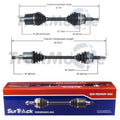 Set of 2 Front CV Axle Shafts for Ford Windstar (1995–1998)