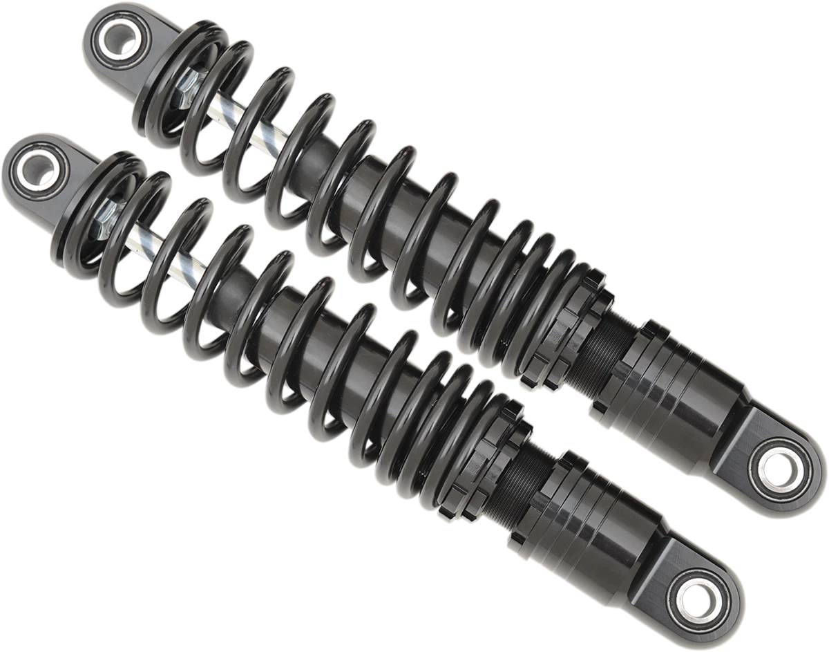 Premium Ride-Height Adjustable Shocks for Drag Specialties (Black)