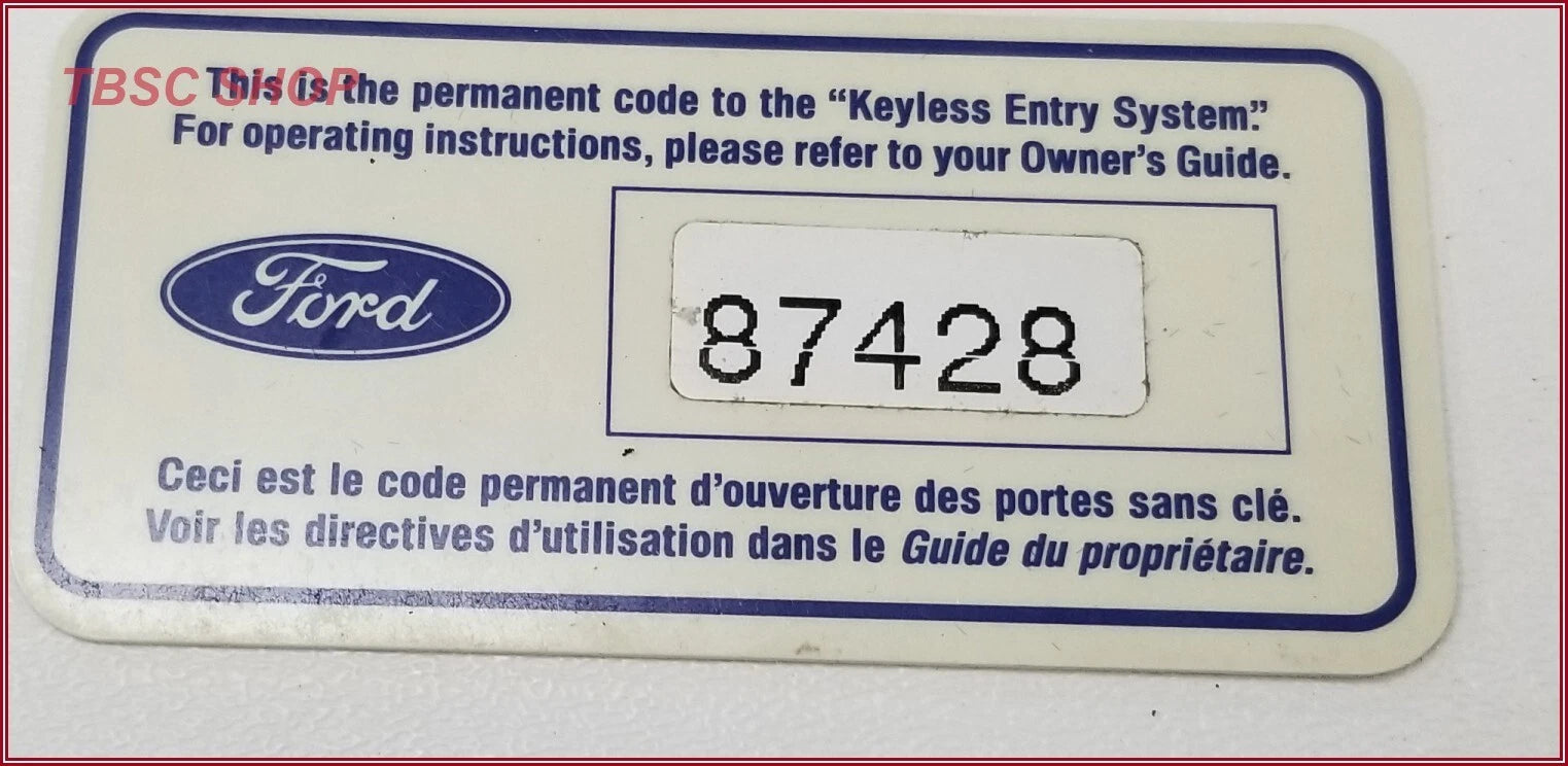 Keyless Entry Key Card for Ford Lincoln Mark VIII Ranger Explorer Mountaineer (OEM)