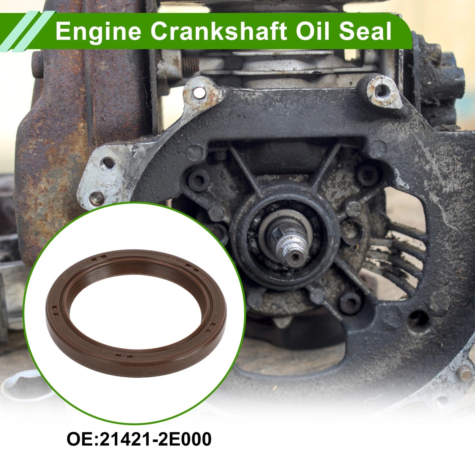 1 Pcs Crankshaft Oil Seal for Hyundai Elantra, Kia Forte, Soul (No. 21421-2E000)