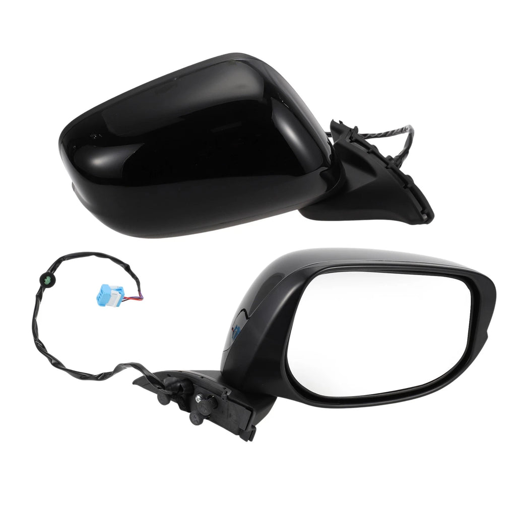 Right Side Door Mirror for Honda Fit (2015–2020) Manual Folding Gloss Black