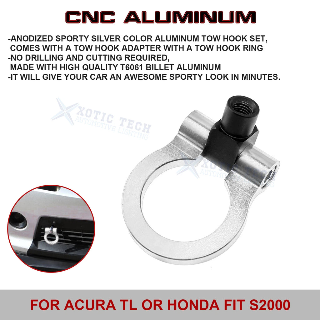 Silver Tow Hook Ring for Honda Fit Acura TL (2006-2008)