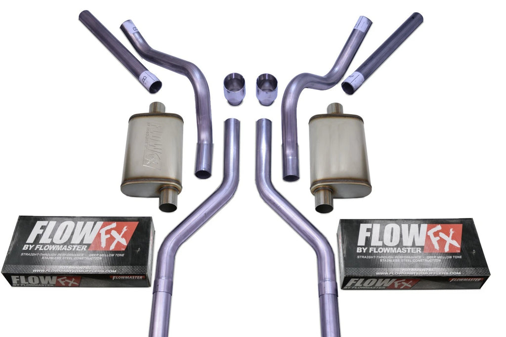 Dual Exhaust Kit for Chevy GMC C10 (1963–1972) - 2.5" Flowmaster Flow FX