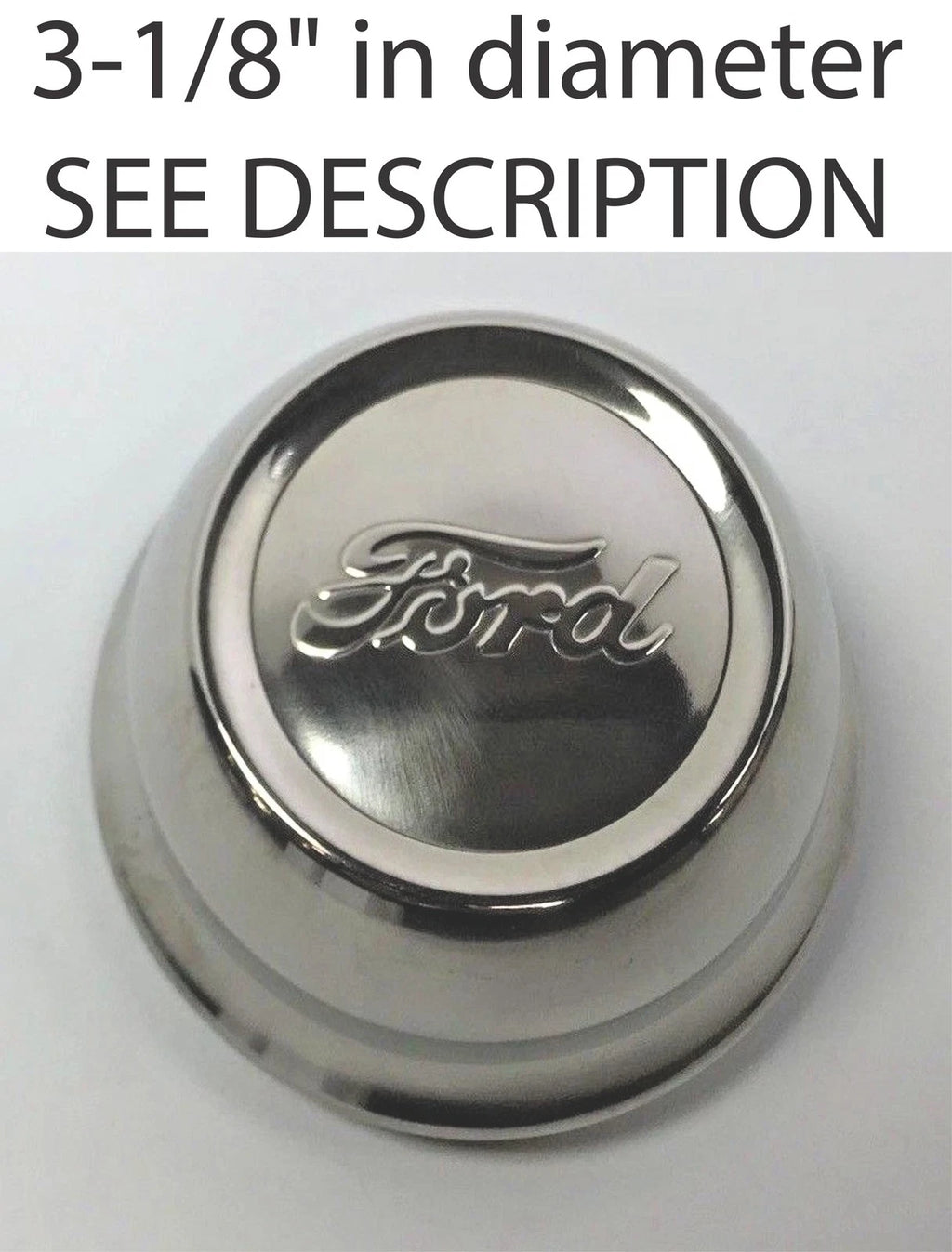 Stainless Steel Center Hubcap Replacement for 1928-1929 Ford Model A (Script)
