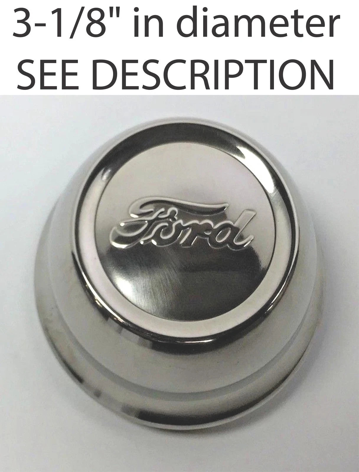 Stainless Steel Center Hubcap Replacement for 1928-1929 Ford Model A (Script)