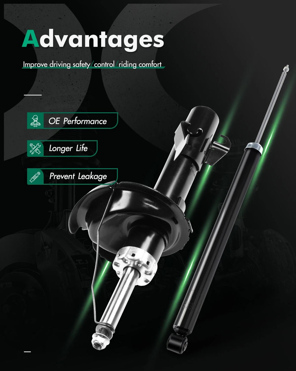 Full Set Shocks Struts for Volvo C30 (2008–2012), S40, V50 (2005–2011)
