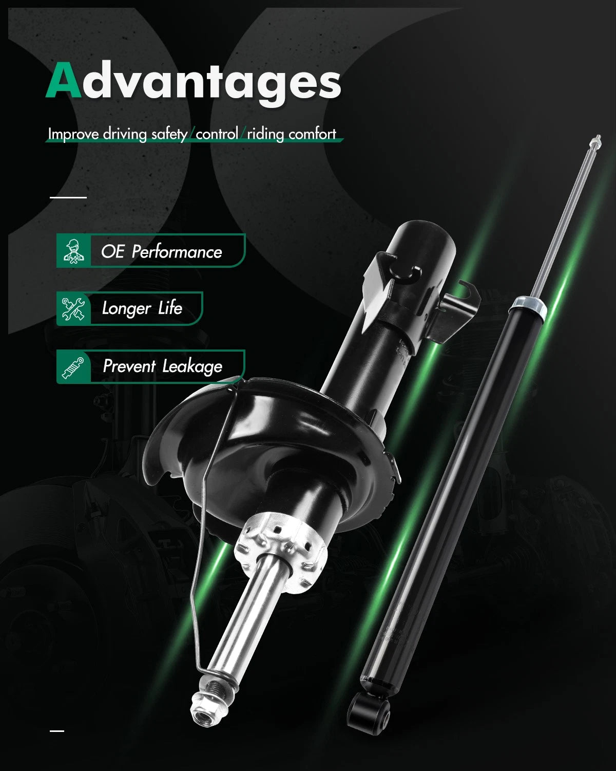 Full Set Shocks Struts for Volvo C30 (2008–2012), S40, V50 (2005–2011)