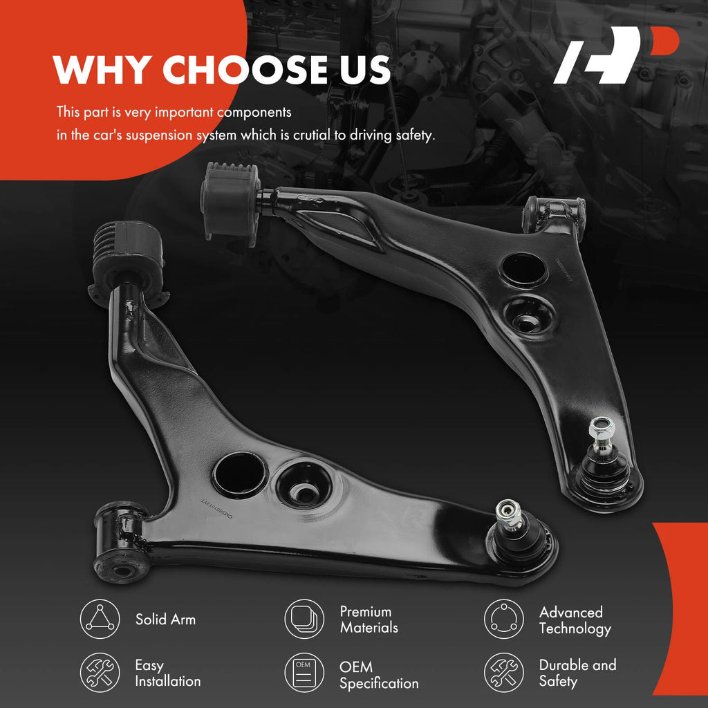 2X Front Lower Control Arm with Ball Joint for Mitsubishi Mirage