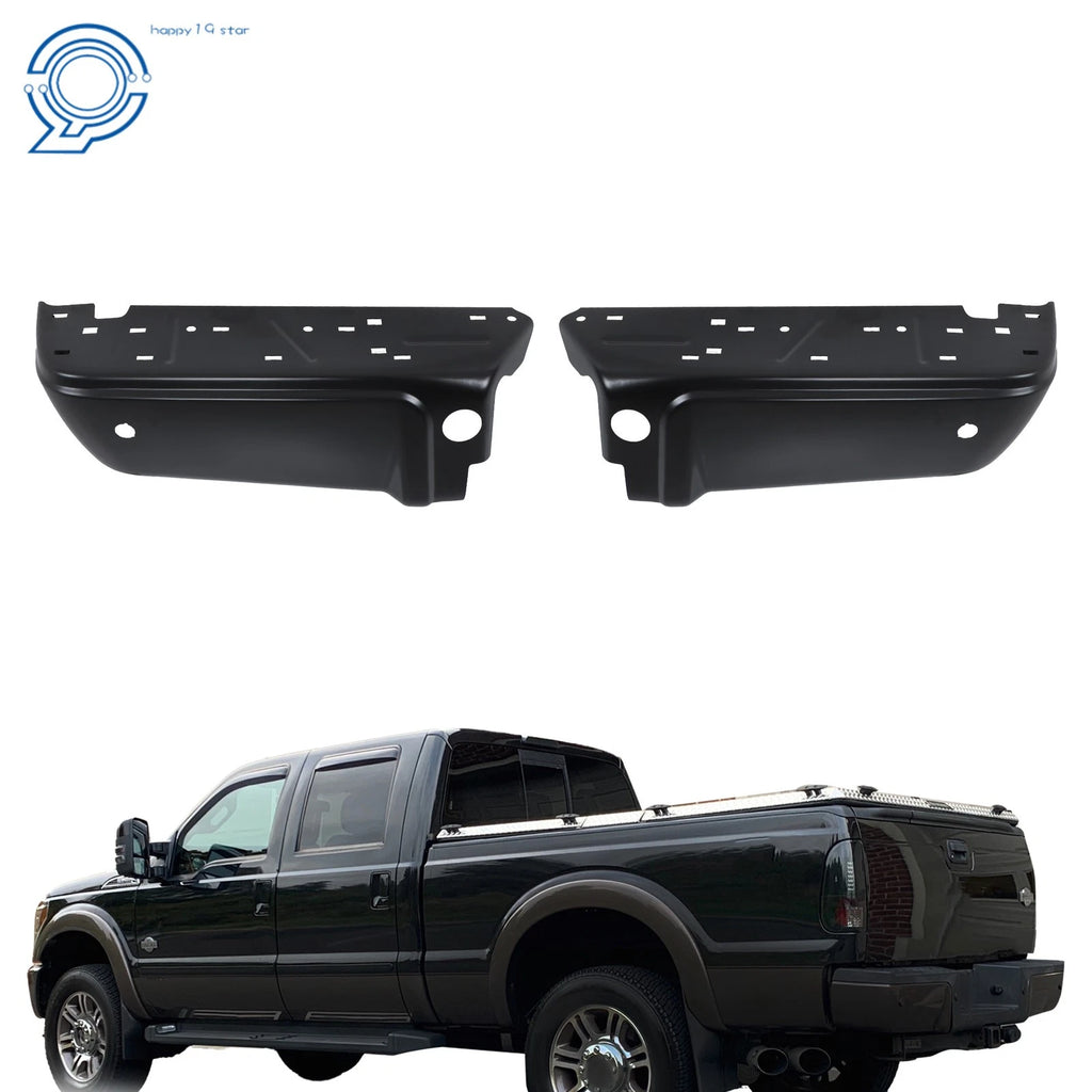 Set of 2 Primered Steel Rear Bumpers for Ford F250 F350 (2008–2016)