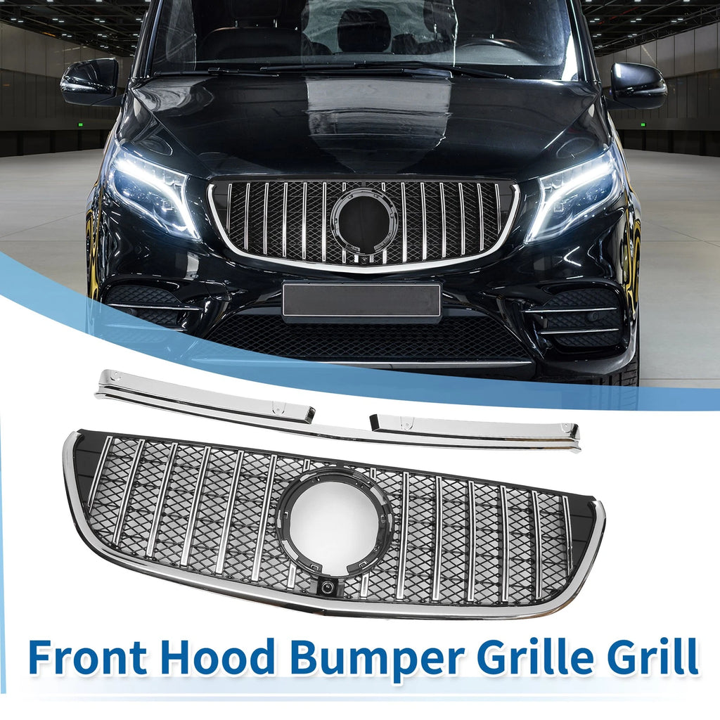 Front Upper Bumper Grille for Mercedes-Benz VITO-Class (2015–2023) Chrome