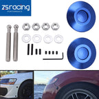 Push Button Hood Pins Lock Clip Kit for Engine Bonnets (Blue)