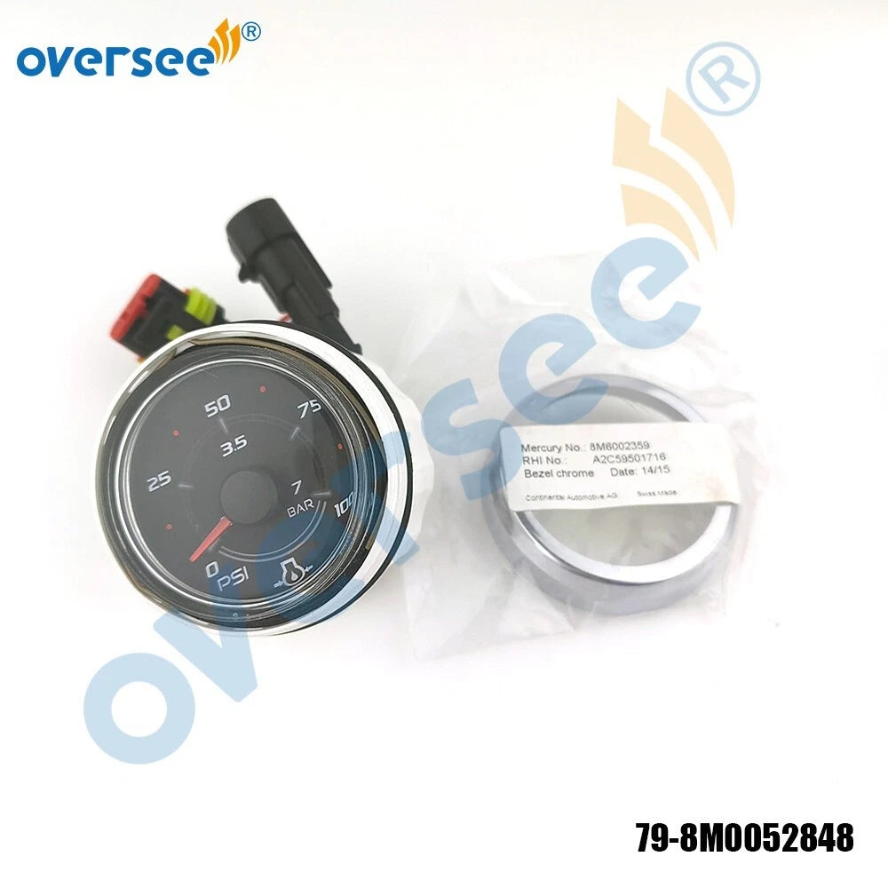 Bezel & Oil Pressure Gauge Set for SmartCraft (0-100 PSI)