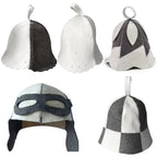 Sauna Hat for Men Pilot Style Felt Lightweight Heat Protection