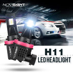 H11 LED Headlight Bulbs for NOVSIGHT (6500K, 10000LM, High/Low Beam)