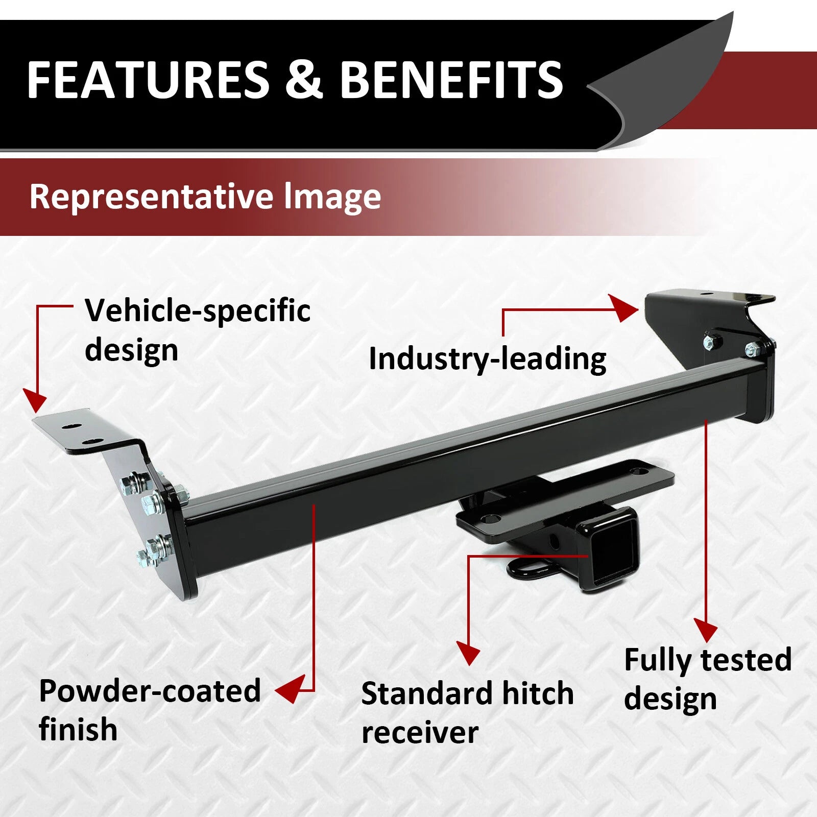 Class 4 Rear Bumper Trailer Hitch for Toyota Tacoma (2016–2023)