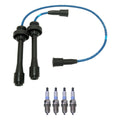 NGK Wire Set & Denso 4 Double Platinum Spark Plugs for Miata 1.8L L4 (1990–2005)