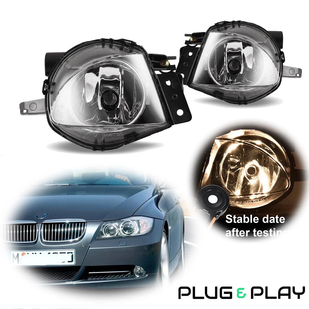 Set of 2 Clear Fog Light Lamps for BMW E90 325i 328i 330i 335i (2006–2008)