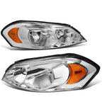 Chrome Housing Clear Headlight + Amber Corner + LED Fog Light Set for Impala (2006–2016)