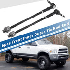 2 x Front Outer Tie Rod End Links Kit for Dodge Ram 1500 (2006-2008)