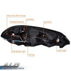 Amber Corner Black Headlights for Chevy Impala, Monte Carlo (2006–2013)