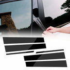 Set of 6 Black Pillar Posts for Toyota Corolla (2014–2018)