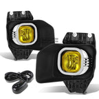 Pair of Amber Lens Bumper Fog Lights with Switch & Harness for Ford Super Duty (2011–2016)