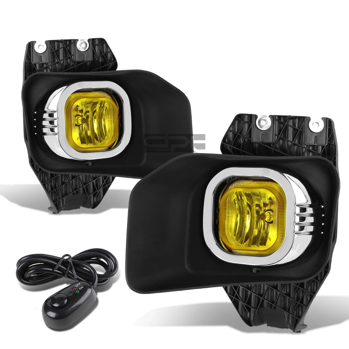 Pair of Amber Lens Bumper Fog Lights with Switch & Harness for Ford Super Duty (2011–2016)