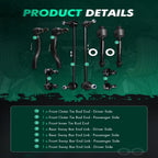 Set of 8 Front Tie Rod End Links for Acura ILX (2013–2015)